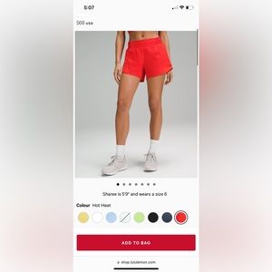 LULULEMON Hotty Hot High-Rise Lined Short 4”